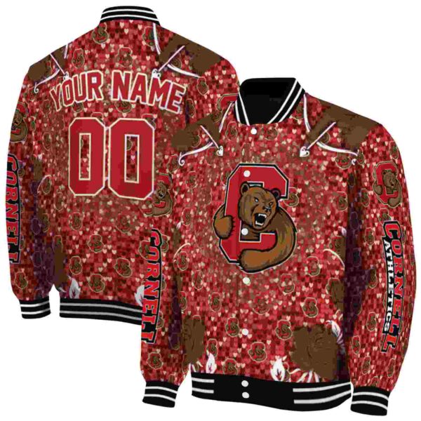 customized cornell big red heart explosion red jacket fashion forward
