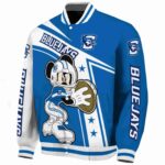 customized creighton bluejays mickey football blue white jacket best selling