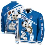 customized creighton bluejays mickey football blue white jacket best selling