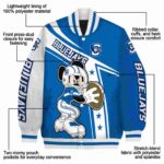 customized creighton bluejays mickey football blue white jacket best selling