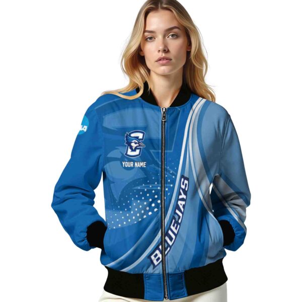 customized creighton bluejays wave patterns blue jacket latest model