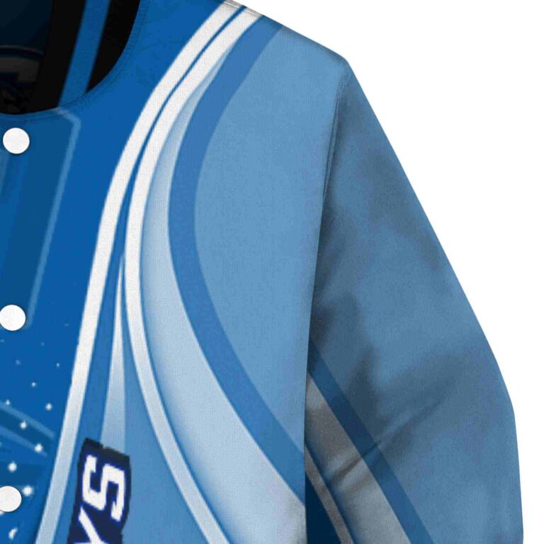 customized creighton bluejays wave patterns blue jacket premium grade