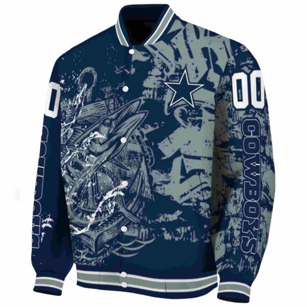 customized dallas cowboys fishing art blue jacket best selling