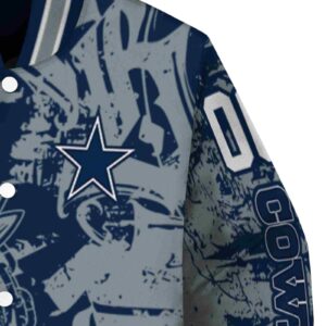 customized dallas cowboys fishing art blue jacket premium grade