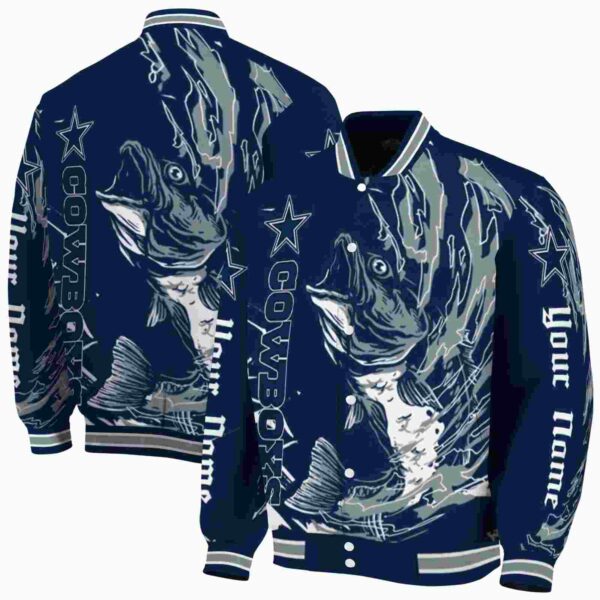 customized dallas cowboys fishing passion blue white jacket fashion forward