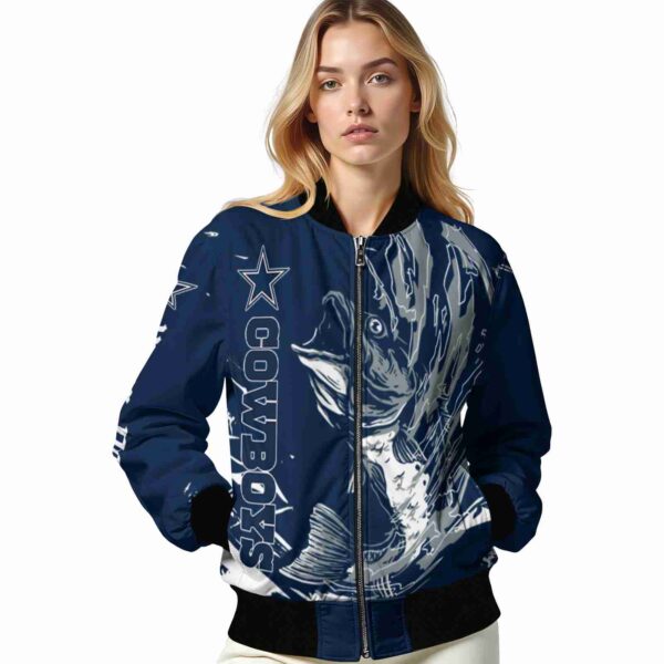 customized dallas cowboys fishing passion blue white jacket latest model