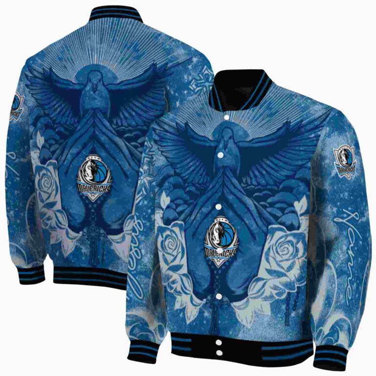 customized dallas mavericks praying hands blue jacket fashion forward