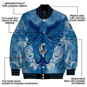 customized dallas mavericks praying hands blue jacket new arrival