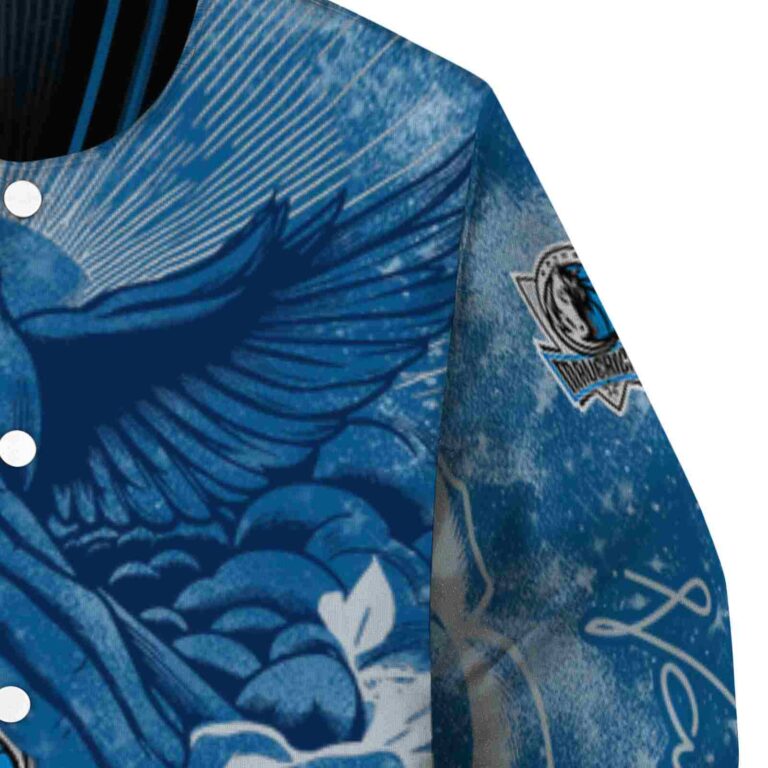 customized dallas mavericks praying hands blue jacket premium grade