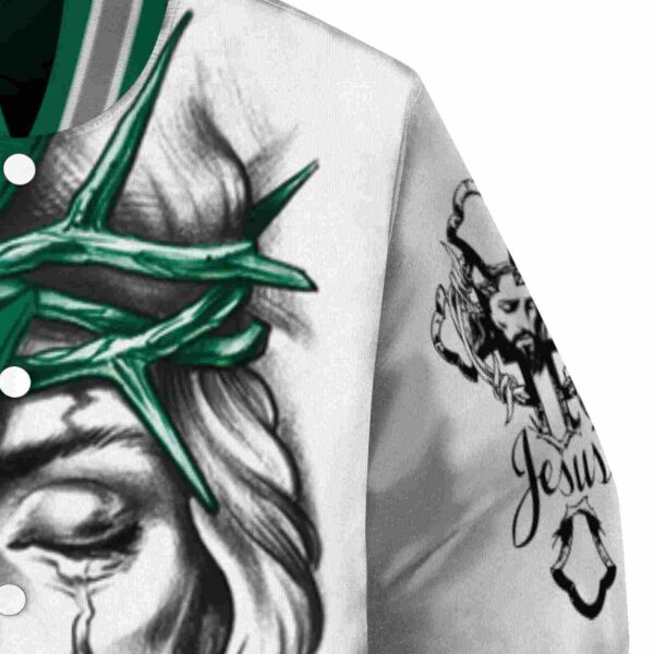 customized dallas stars jesus tears green white jacket premium grade