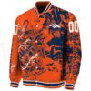 customized denver broncos fishing art orange jacket best selling