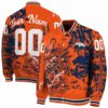 customized denver broncos fishing art orange jacket fashion forward