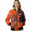 customized denver broncos fishing art orange jacket latest model