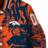 customized denver broncos fishing art orange jacket premium grade
