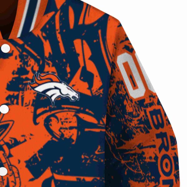 customized denver broncos fishing art orange jacket premium grade