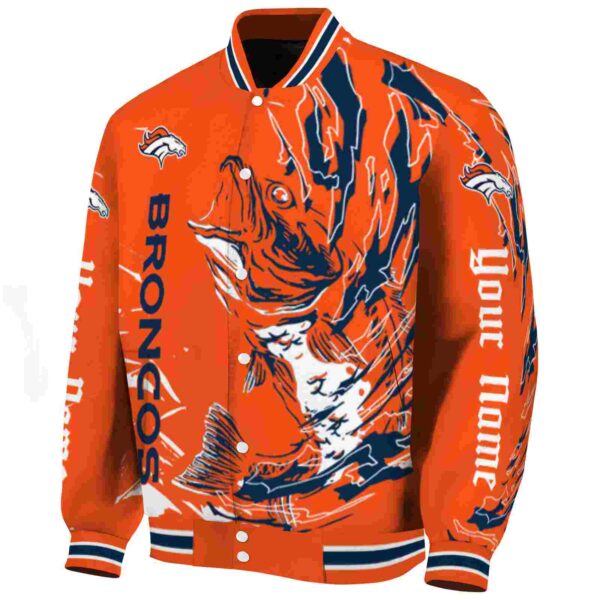 customized denver broncos fishing passion orange white jacket best selling