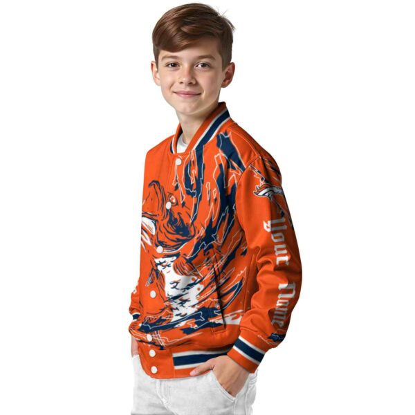 customized denver broncos fishing passion orange white jacket trendy