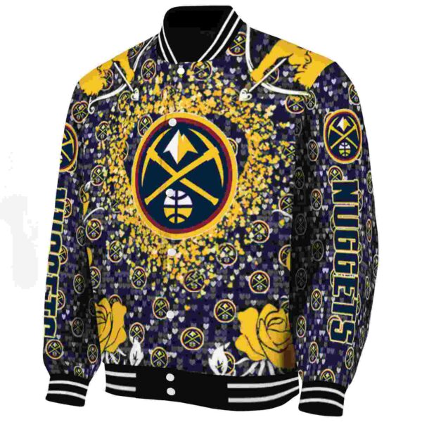 customized denver nuggets heart explosion blue jacket best selling