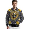 customized denver nuggets heart explosion blue jacket high quality