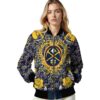 customized denver nuggets heart explosion blue jacket latest model