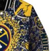 customized denver nuggets heart explosion blue jacket premium grade
