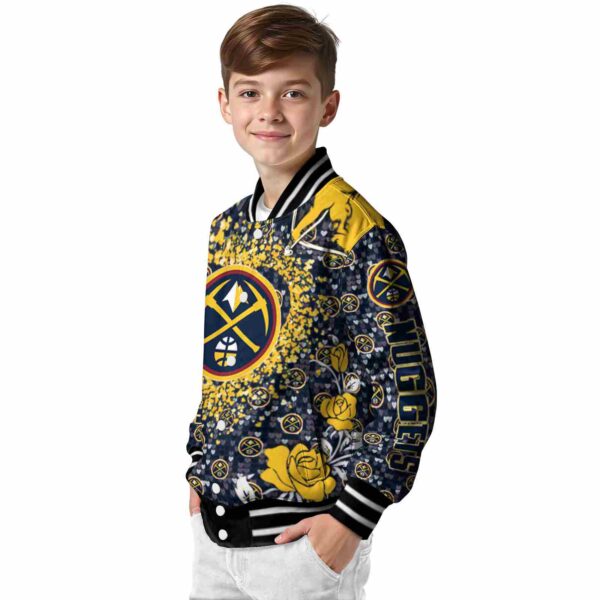 customized denver nuggets heart explosion blue jacket trendy