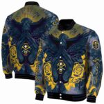 customized denver nuggets praying hands blue jacket best selling