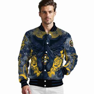 customized denver nuggets praying hands blue jacket high quality