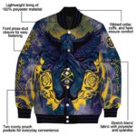 customized denver nuggets praying hands blue jacket best selling
