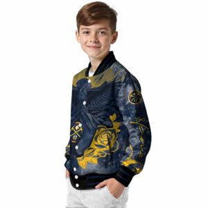 customized denver nuggets praying hands blue jacket trendy