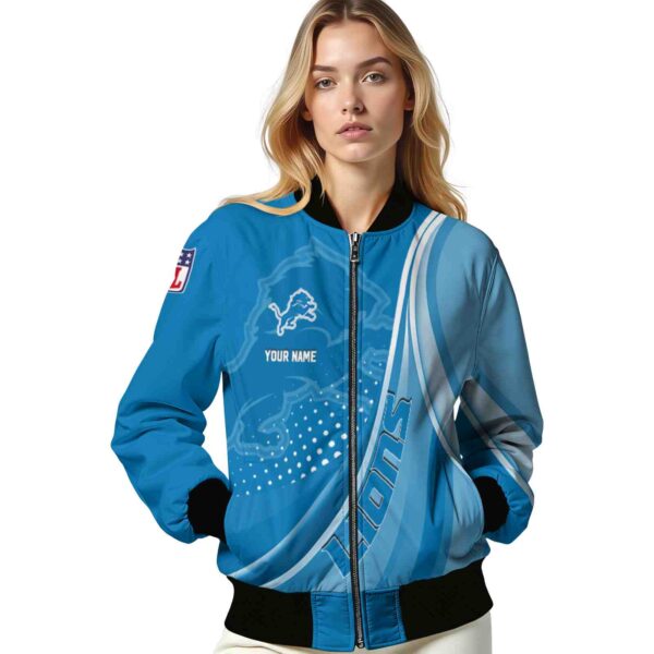 customized detroit lions wave patterns blue jacket latest model