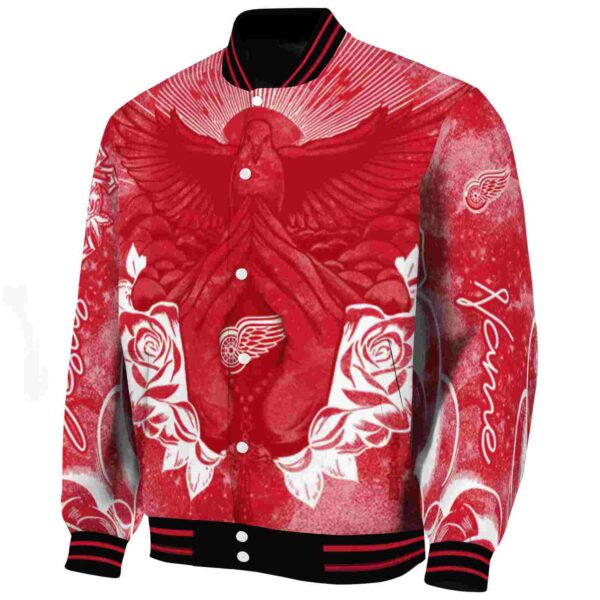 customized detroit red wings praying hands red jacket best selling