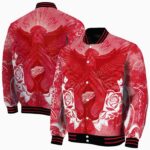 customized detroit red wings praying hands red jacket best selling