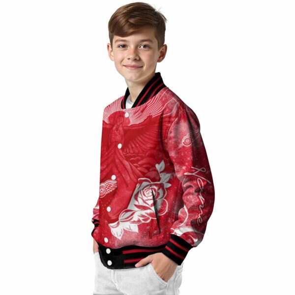 customized detroit red wings praying hands red jacket trendy