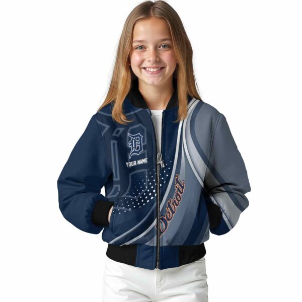 customized detroit tigers wave patterns navy jacket top rated