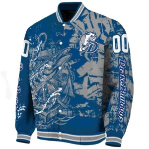 customized drake bulldogs fishing art blue jacket best selling