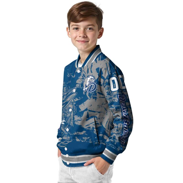customized drake bulldogs fishing art blue jacket trendy