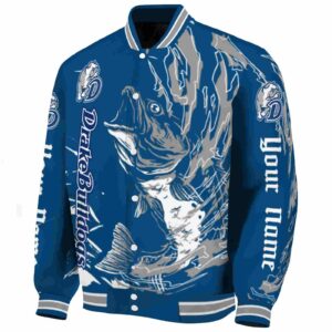 customized drake bulldogs fishing passion blue white jacket best selling