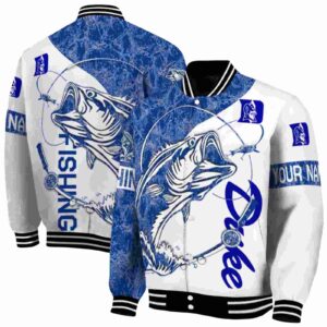 customized duke blue devils fishing rod white jacket fashion forward