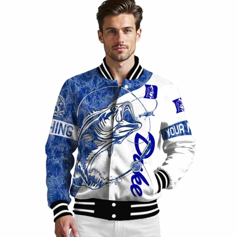 customized duke blue devils fishing rod white jacket high quality
