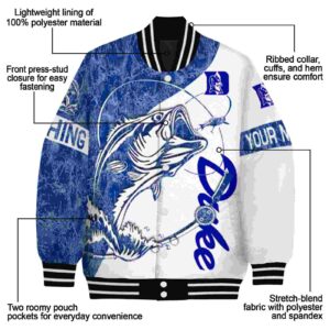 customized duke blue devils fishing rod white jacket new arrival