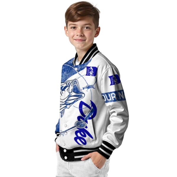 customized duke blue devils fishing rod white jacket trendy