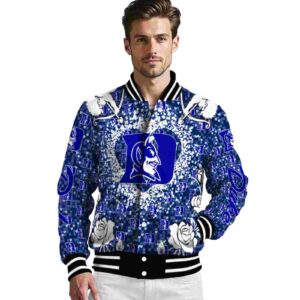 customized duke blue devils heart explosion blue jacket high quality