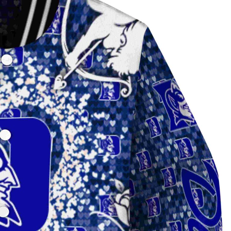 customized duke blue devils heart explosion blue jacket premium grade