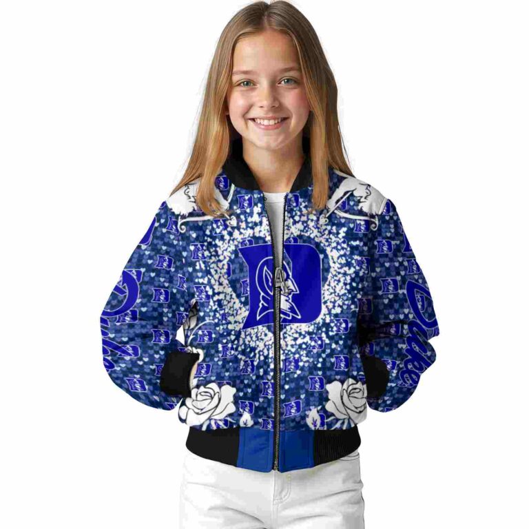 customized duke blue devils heart explosion blue jacket top rated