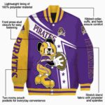customized east carolina pirates mickey football purple white jacket best selling