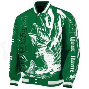 customized eastern michigan eagles fishing passion green white jacket best selling