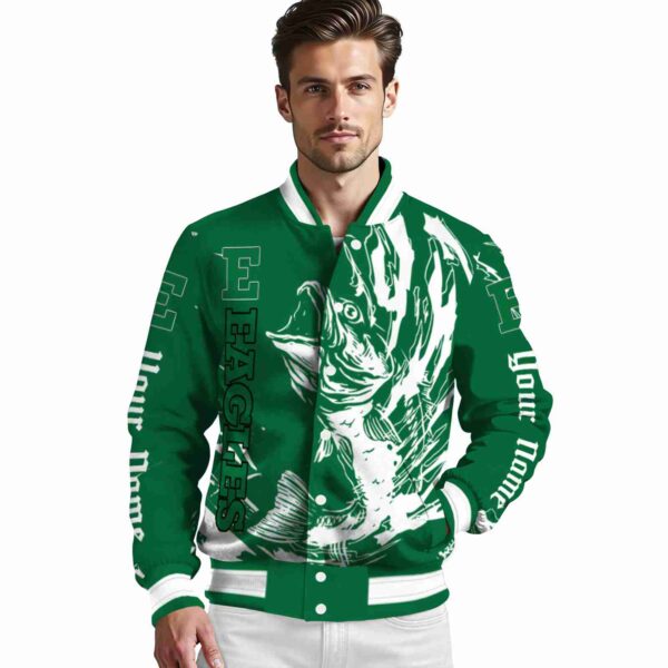 customized eastern michigan eagles fishing passion green white jacket high quality