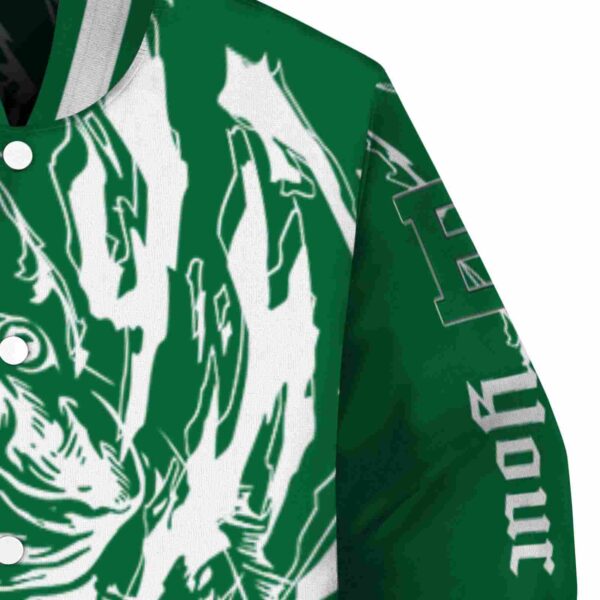 customized eastern michigan eagles fishing passion green white jacket premium grade