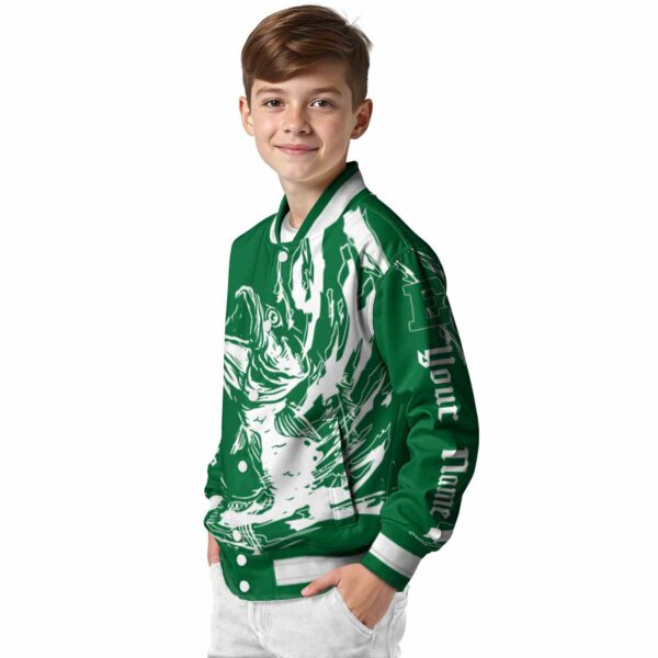 customized eastern michigan eagles fishing passion green white jacket trendy